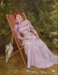 Femme en lilas